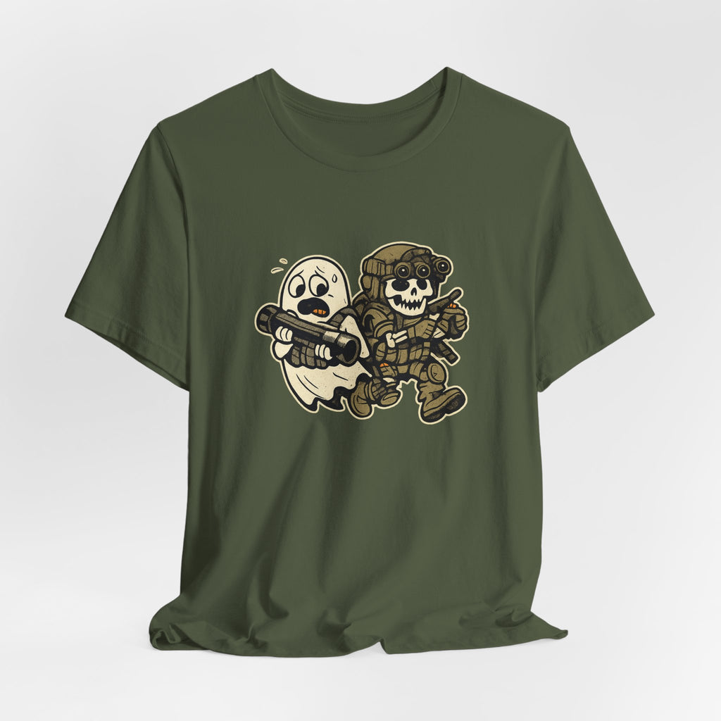 Tactical Ghost Breach Team – Funny Military Halloween Shirt & Veteran Tee