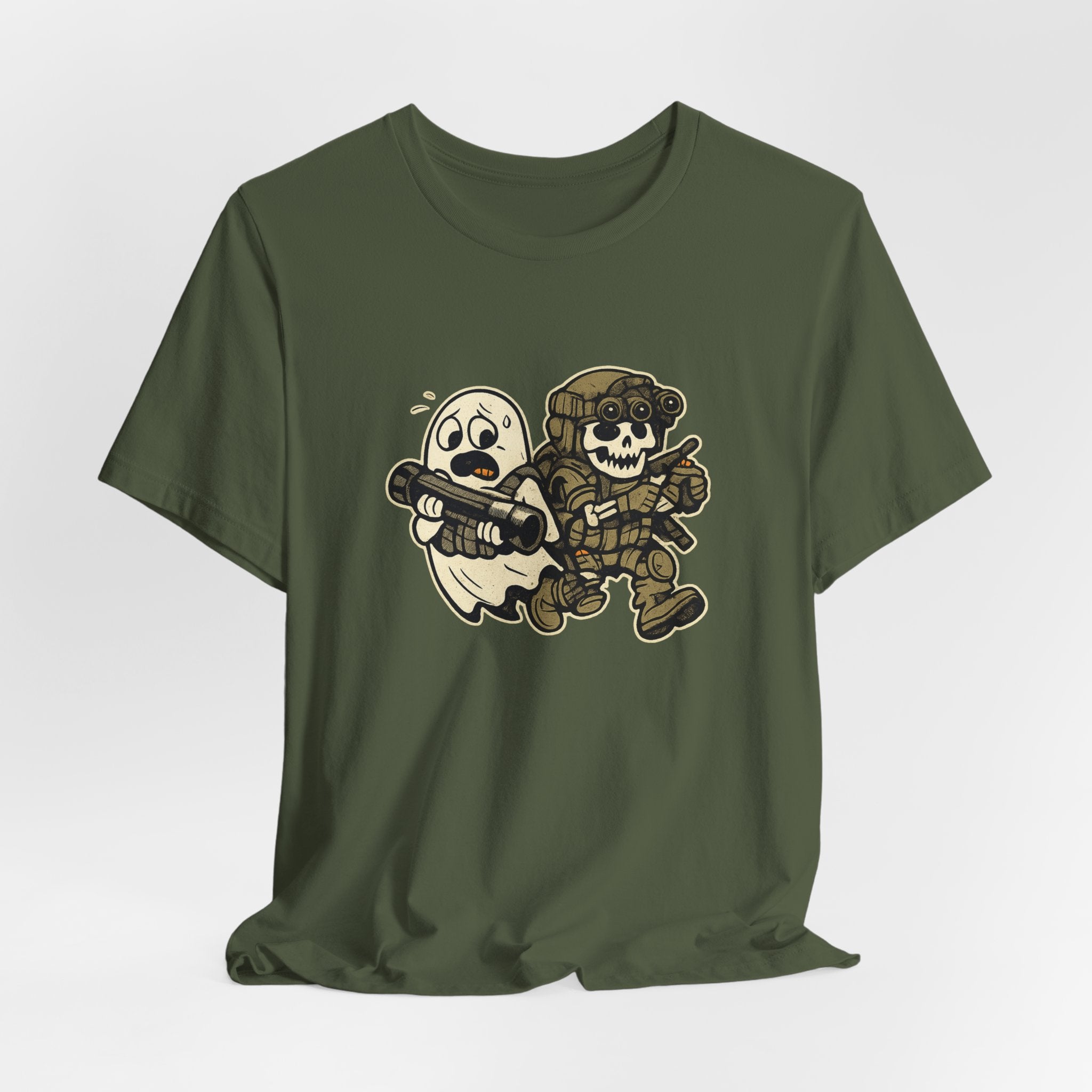 Tactical Ghost Breach Team – Funny Military Halloween Shirt & Veteran Tee
