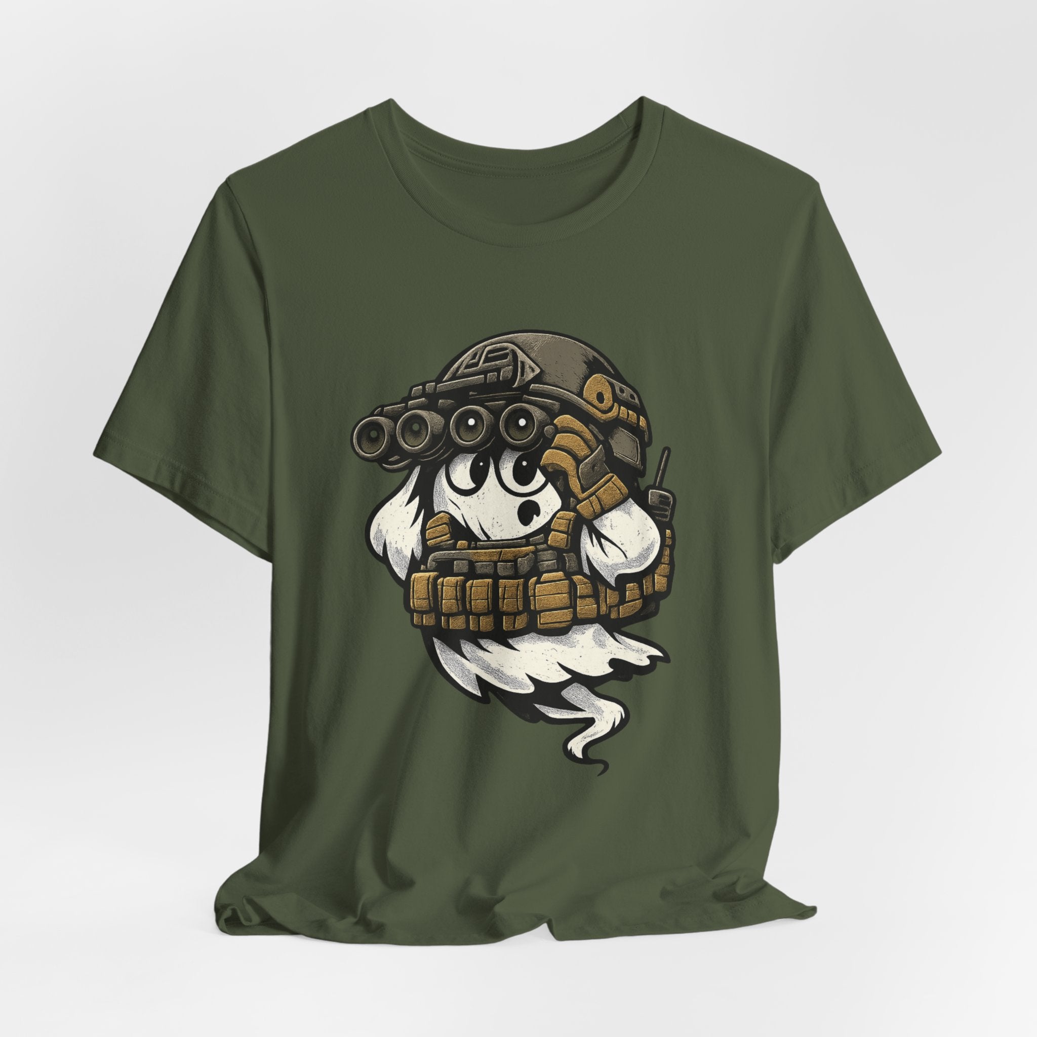 Tactical Ghost – Military Humor Ghost T-Shirt, Funny Halloween Graphic Tee