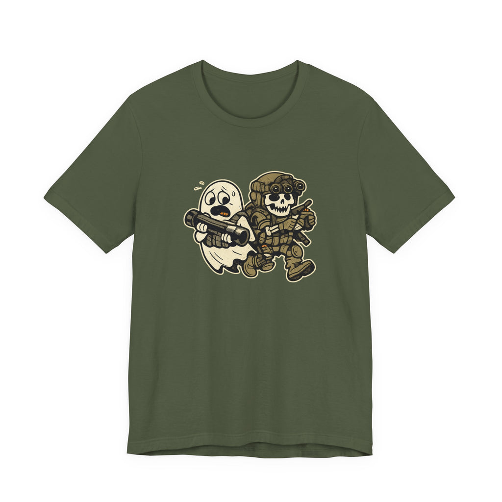 Tactical Ghost Breach Team – Funny Military Halloween Shirt & Veteran Tee