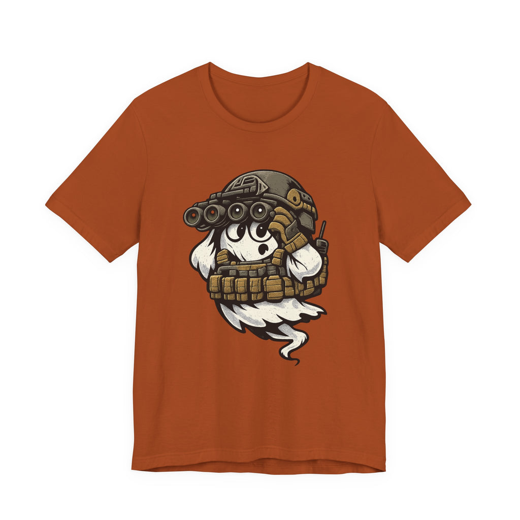 Tactical Ghost – Military Humor Ghost T-Shirt, Funny Halloween Graphic Tee