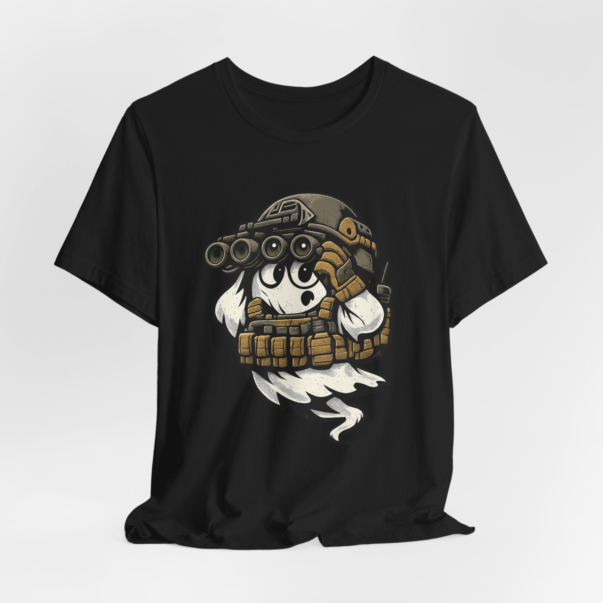 Tactical Ghost – Military Humor Ghost T-Shirt, Funny Halloween Graphic Tee
