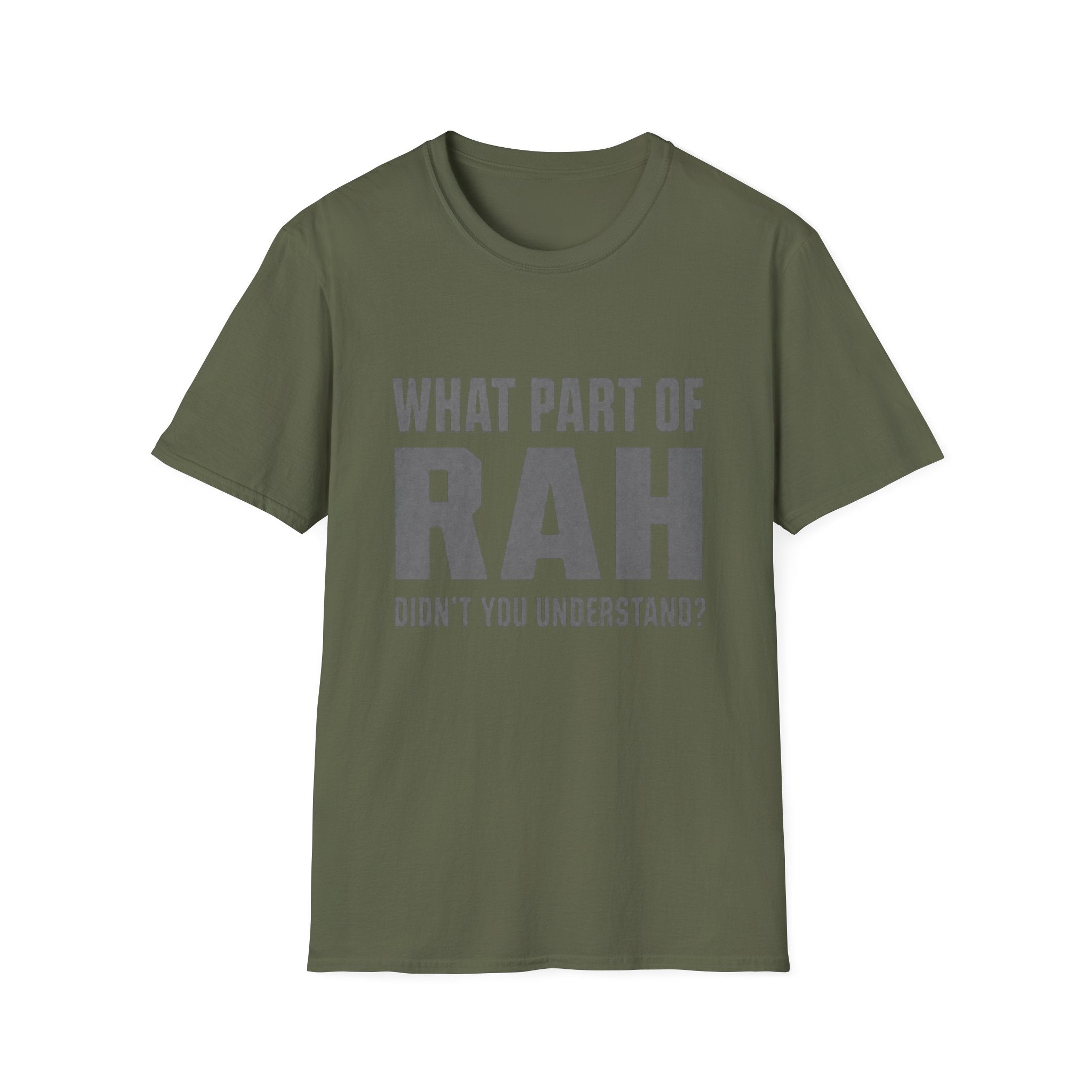RAH Military T-Shirt – Funny Veteran Humor Tee | Bold Graphic Shirt for Veterans