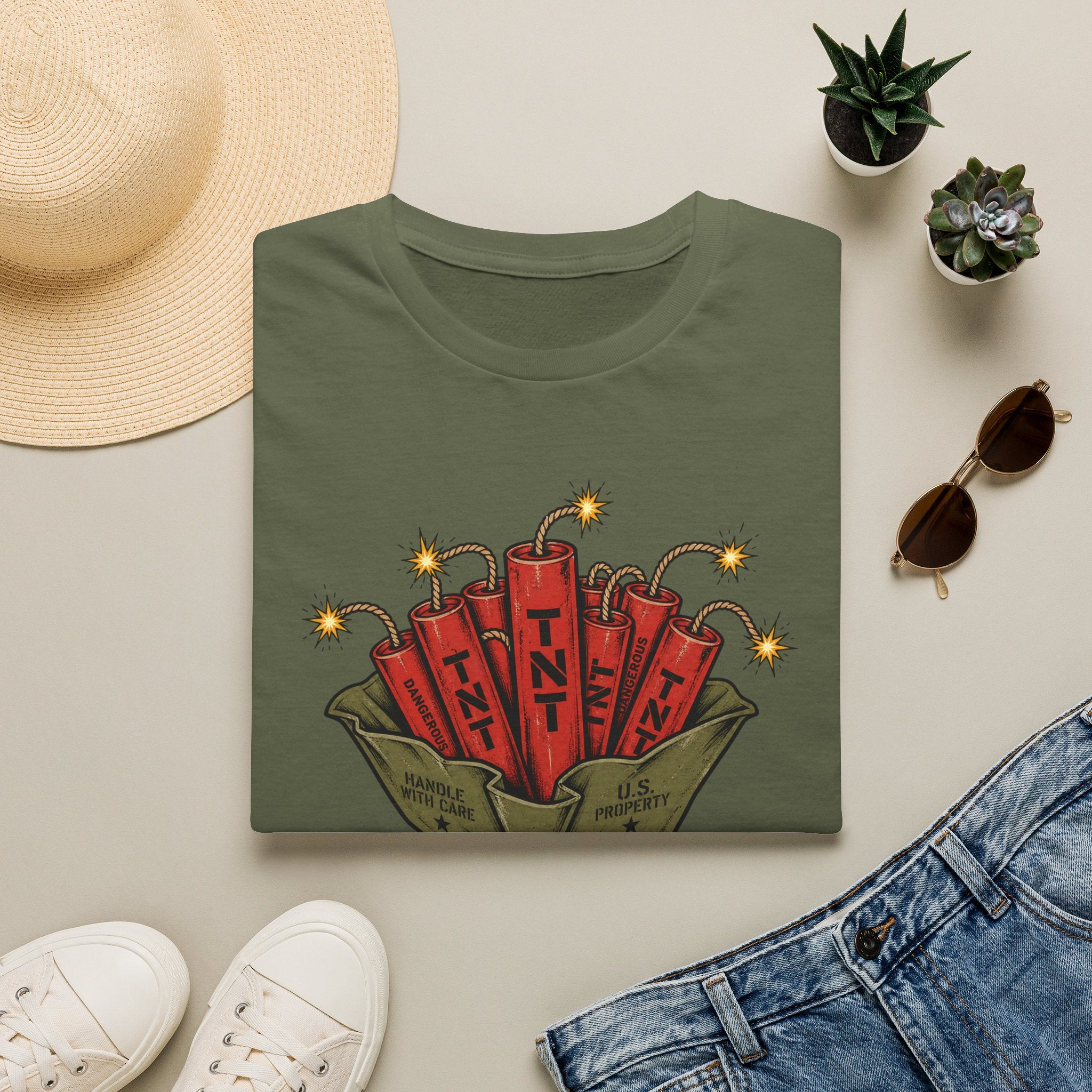 Dynamite Bouquet – Military Humor T-Shirt, Funny TNT Graphic Tee