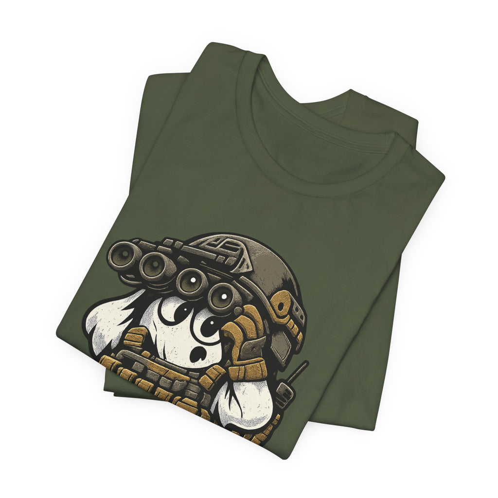 Tactical Ghost – Military Humor Ghost T-Shirt, Funny Halloween Graphic Tee