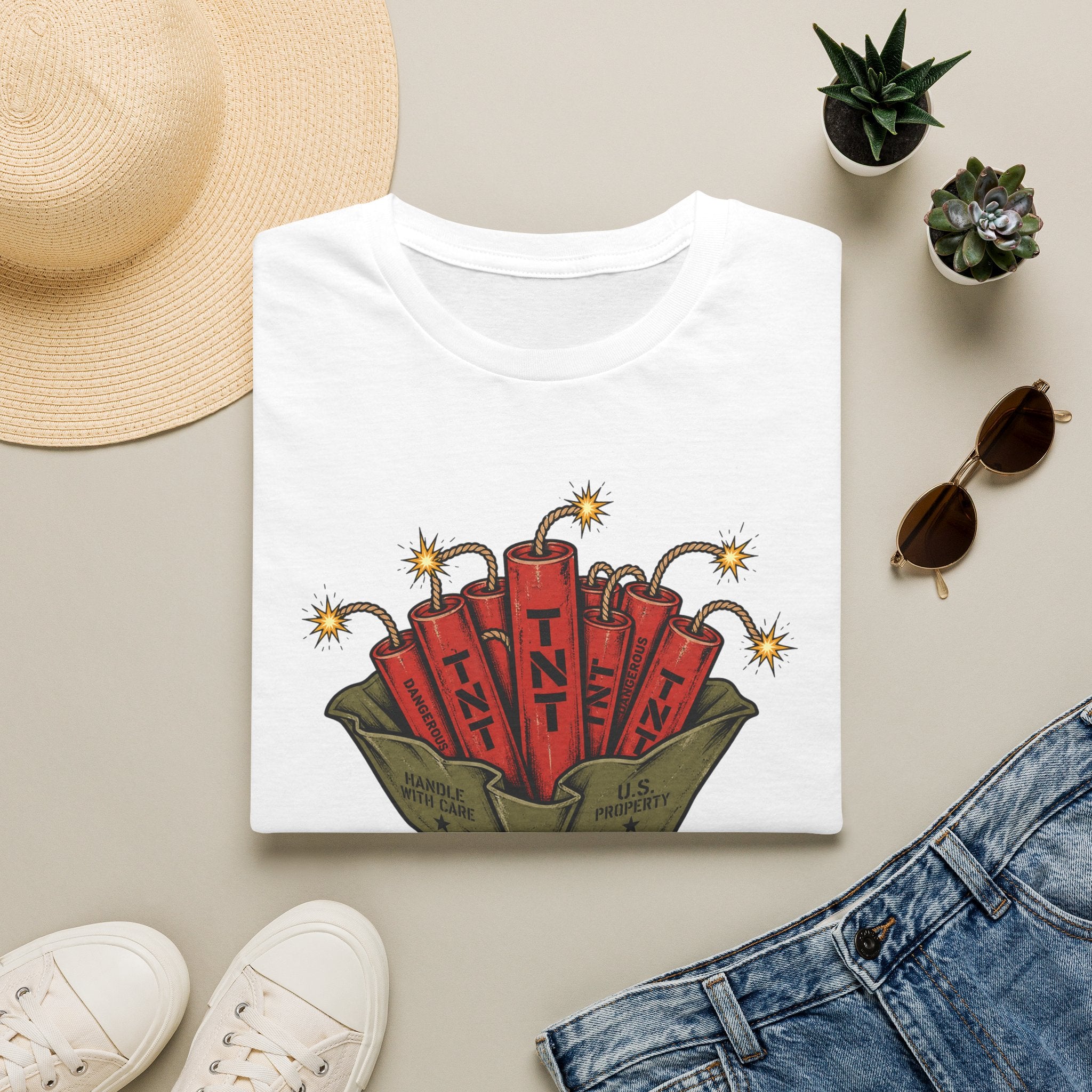 Dynamite Bouquet – Military Humor T-Shirt, Funny TNT Graphic Tee