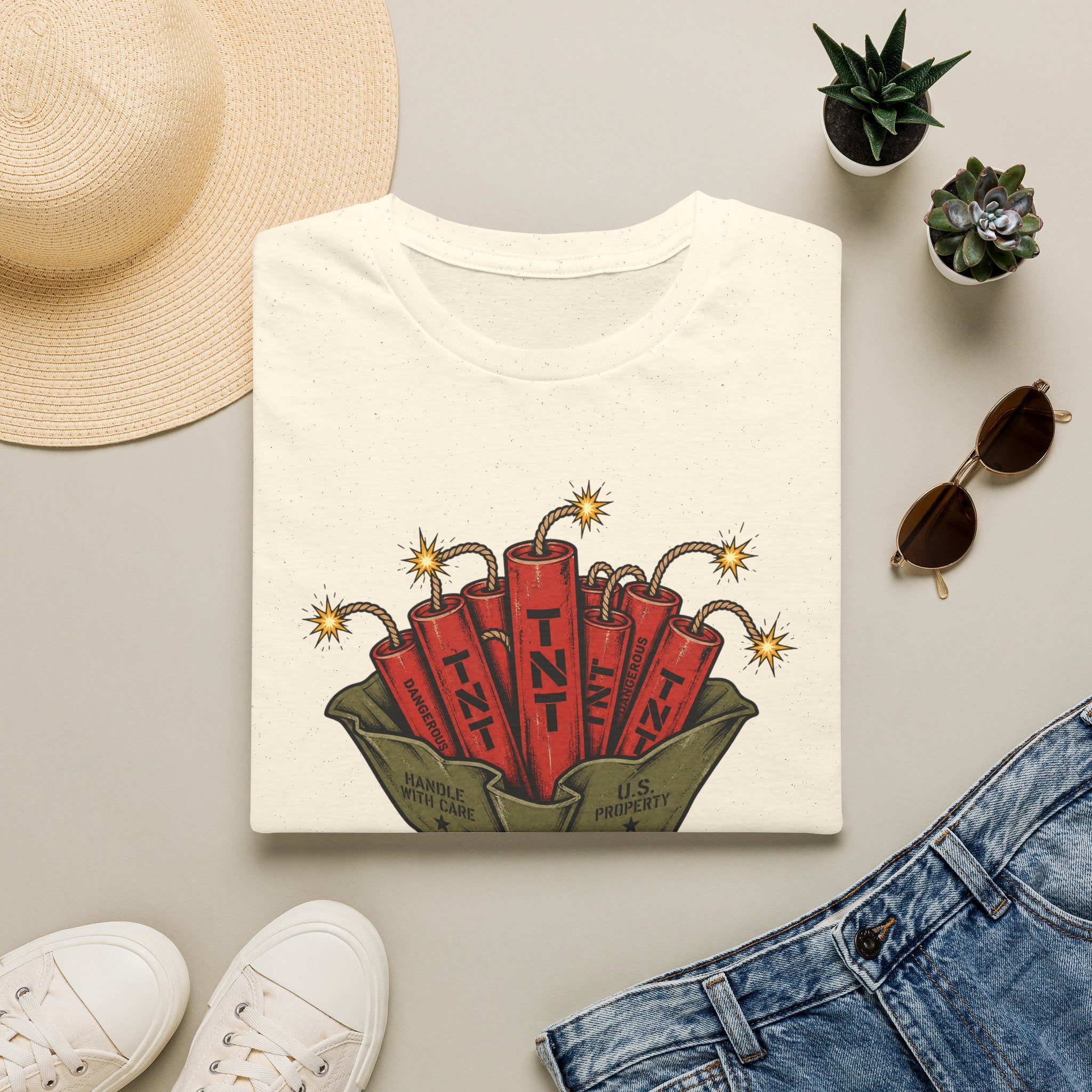 Dynamite Bouquet – Military Humor T-Shirt, Funny TNT Graphic Tee