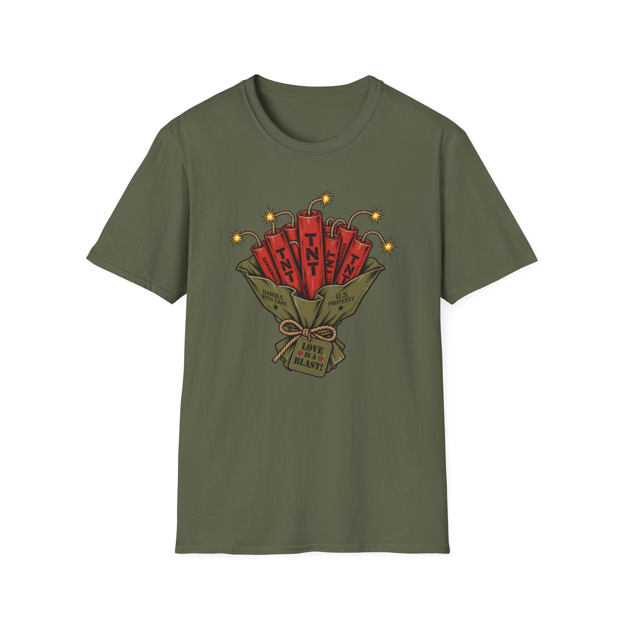 Dynamite Bouquet – Military Humor T-Shirt, Funny TNT Graphic Tee